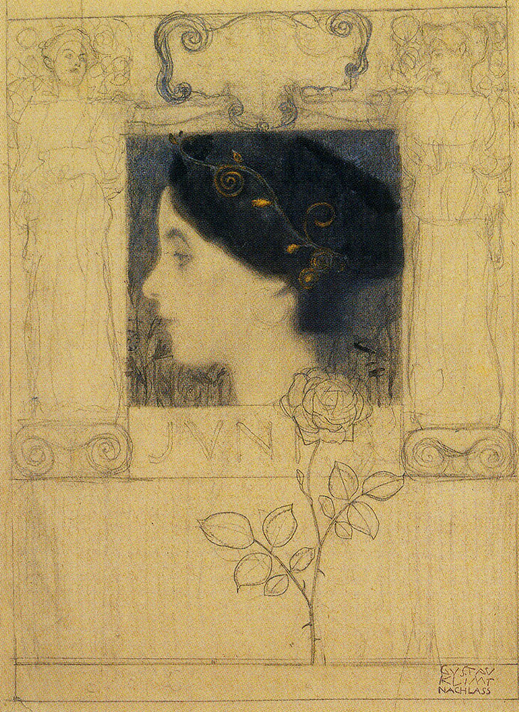 Gustav Klimt - Preparatory Drawing for Junius