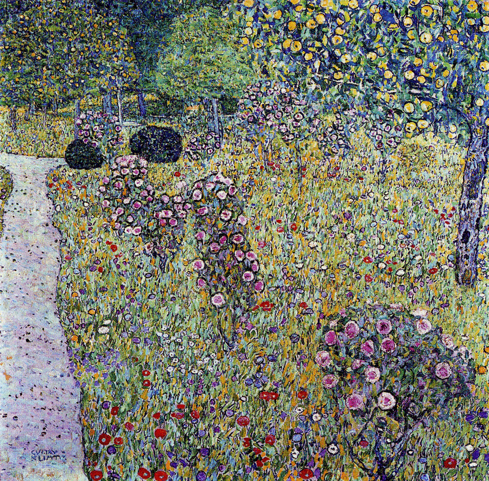 Gustav Klimt - Orchard with Roses