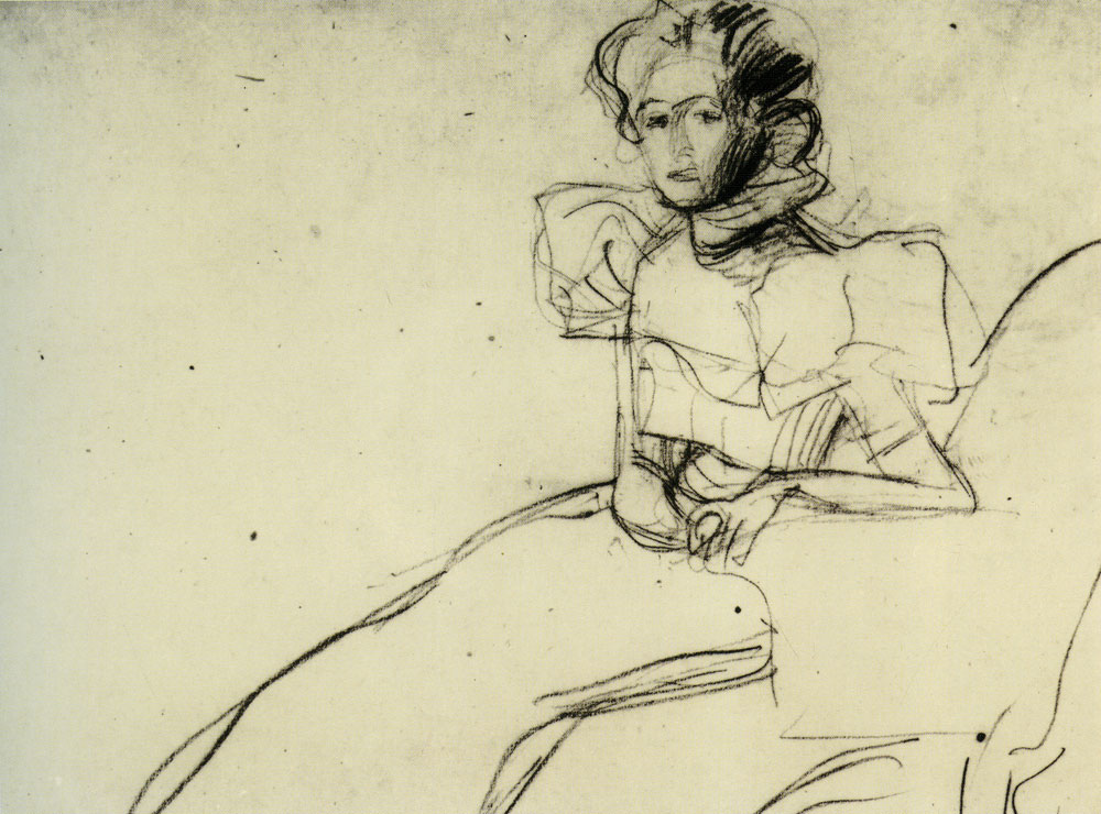 Gustav Klimt - Preparatory Sketch for the Portrait of Sonja Knips