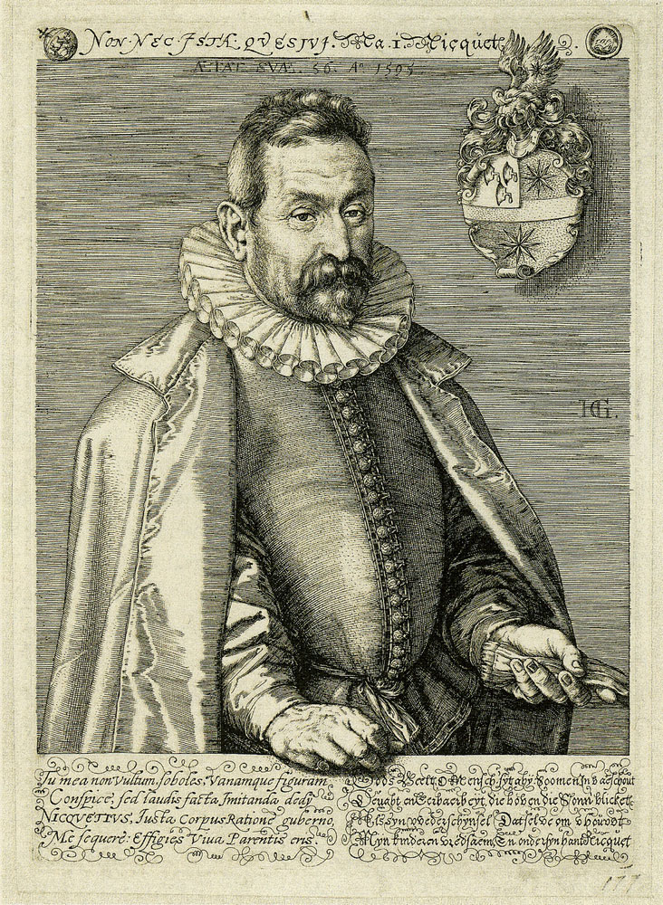 Hendrick Goltzius - Portrait of Jan Nicquet