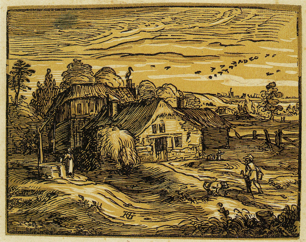 Hendrick Goltzius - Landscape with a Farmhouse