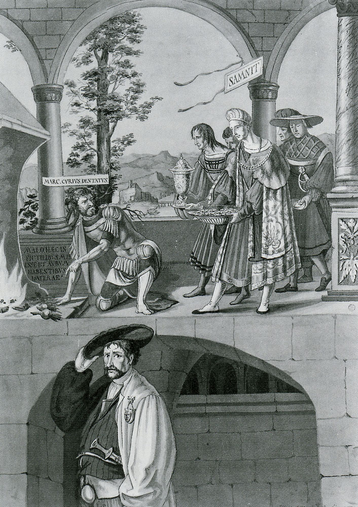 Hieronymus Hess after Hans Holbein the Younger - Marcus Curius Dentatus Rejects the Gifts of the Samnite Ambassadors