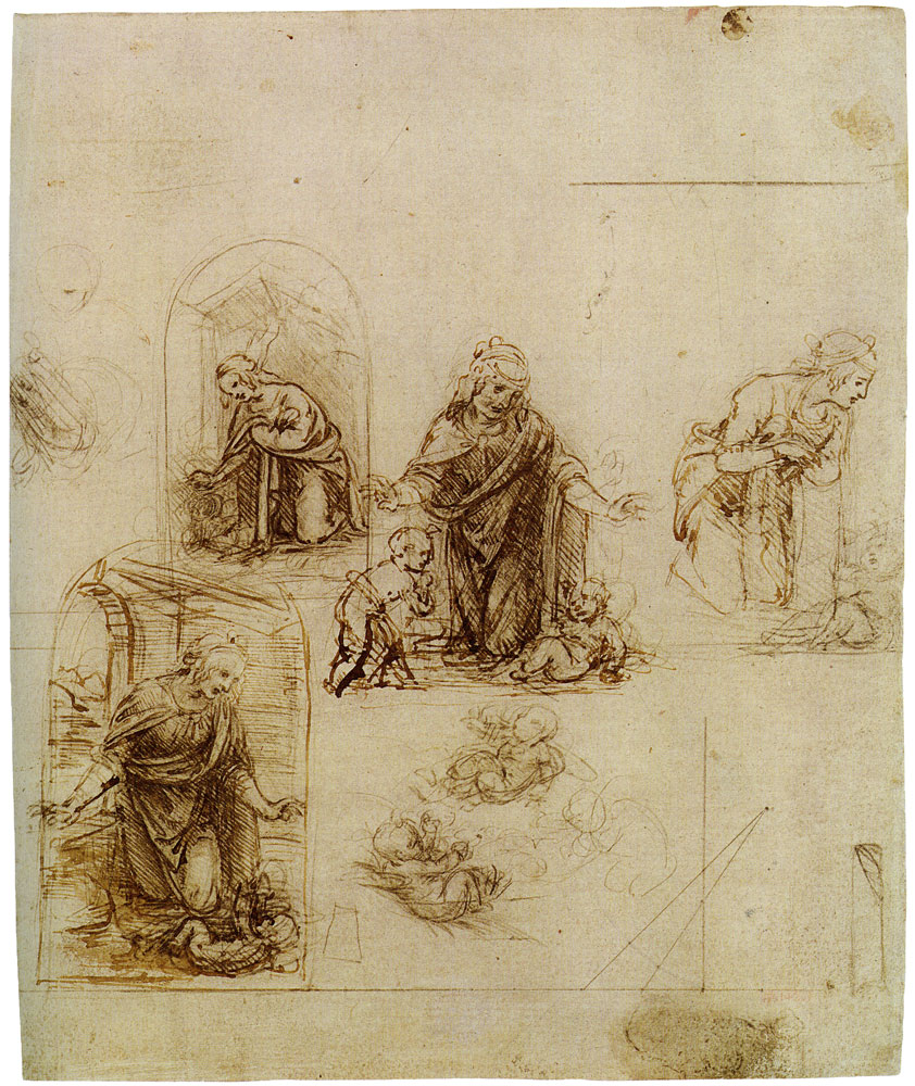 Leonardo da Vinci - Designs for an Adoration of the Christ Child