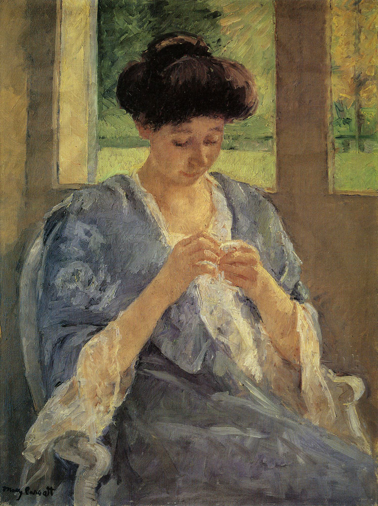 Mary Cassatt - Augusta Sewing Before a Window