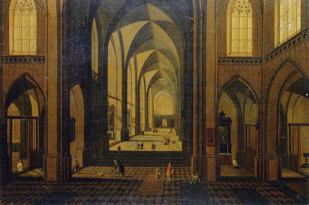 Peeter Neeffs the Elder and Frans Francken III - Interior of a Gothic Church
