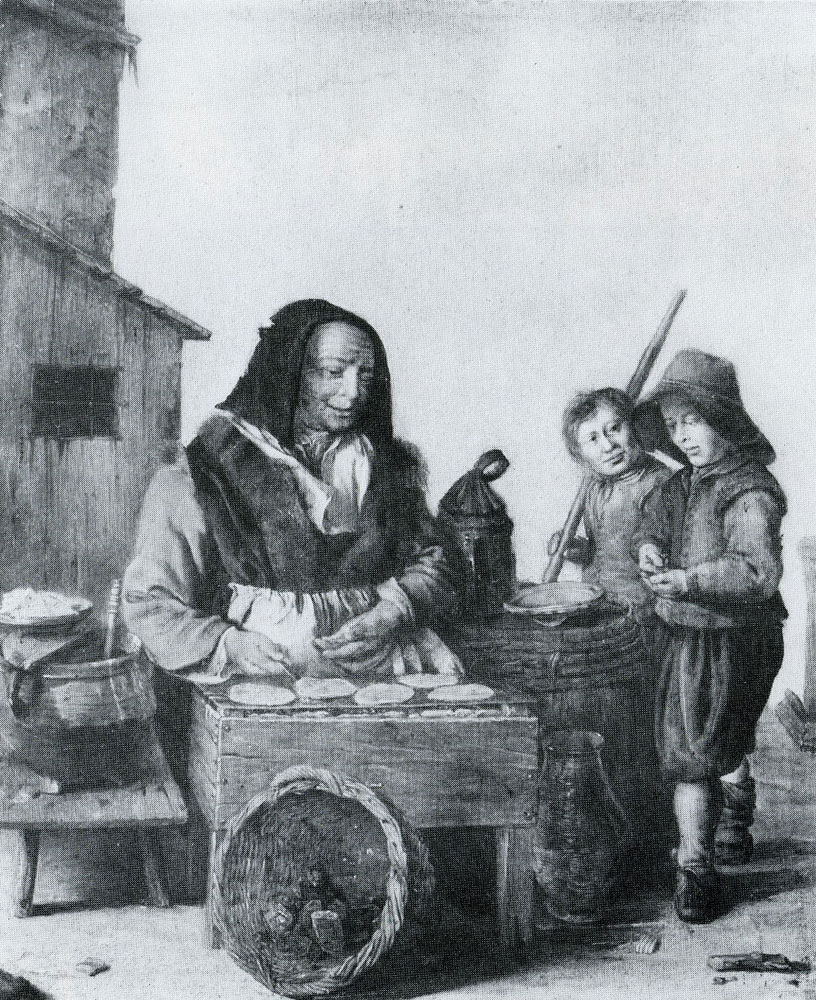 Style of Quiringh van Brekelenkam - The pancake maker