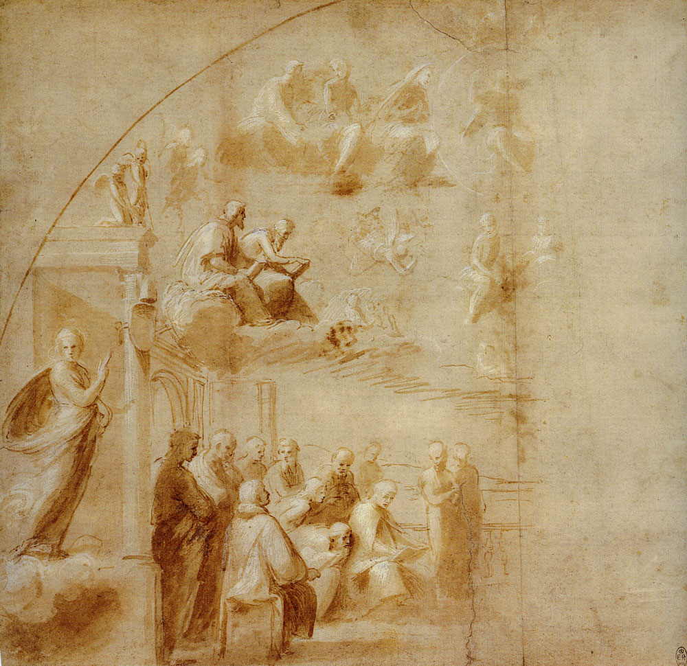 Raphael - Compositional Study for the Left-Hand Side of the 'Disputa'