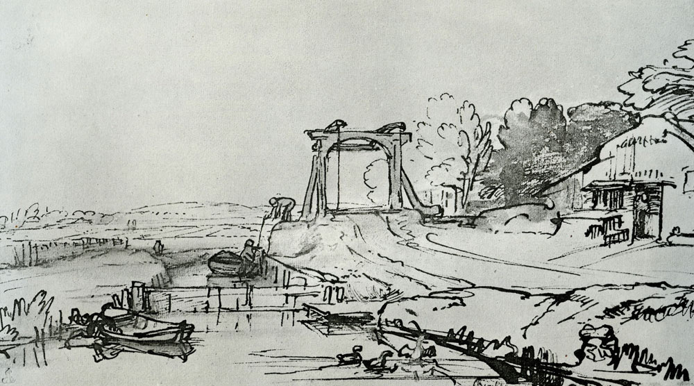 Rembrandt - Landscape with a Draw-Bridge