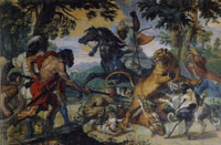 Abraham van Diepenbeeck, Pieter Boel and Hendrik Snyers Lion Hunt