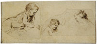 Anthony van Dyck Studies of the Christ Child and Saint Catherine