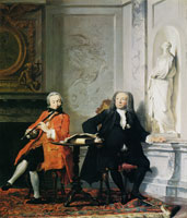 Cornelis Troost Portrait of Jeronimus Tonneman and His Son, Jeronimus: 'The Dilettanti'