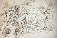 Eugène Delacroix Moses Striking the Rock