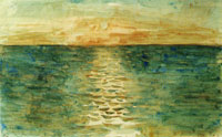Eugène Delacroix Sunset on the Sea