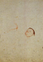 Gustav Klimt Child's Head with Closed Eyes