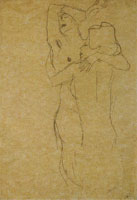 Gustav Klimt Embracing Lesbians