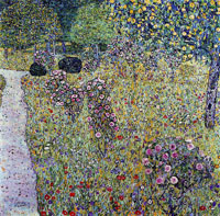Gustav Klimt Orchard with Roses