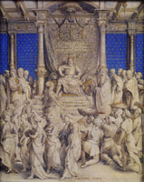Hans Holbein the Younger Solomon receiving the Queen of Sheba