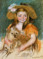 Mary Cassatt Child Holding a Dog