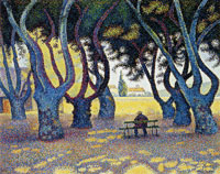 Paul Signac Plane Trees, Place des Lices, Saint-Tropez, Opus 242