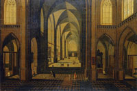 Peeter Neeffs the Elder and Frans Francken III Interior of a Gothic Church