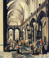 Peeter Neefs the Elder The Interior of a Flemish Church