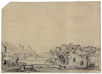 Rembrandt Gracht Leading Towards a Distant Bridge
