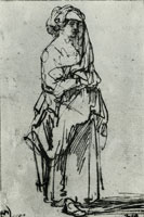 Rembrandt Young Woman Standing