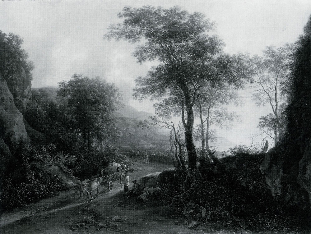 Jan Both - A Rocky Landscape with an Ox-Cart