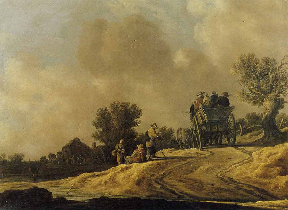 Jan van Goyen - Road with a wagon
