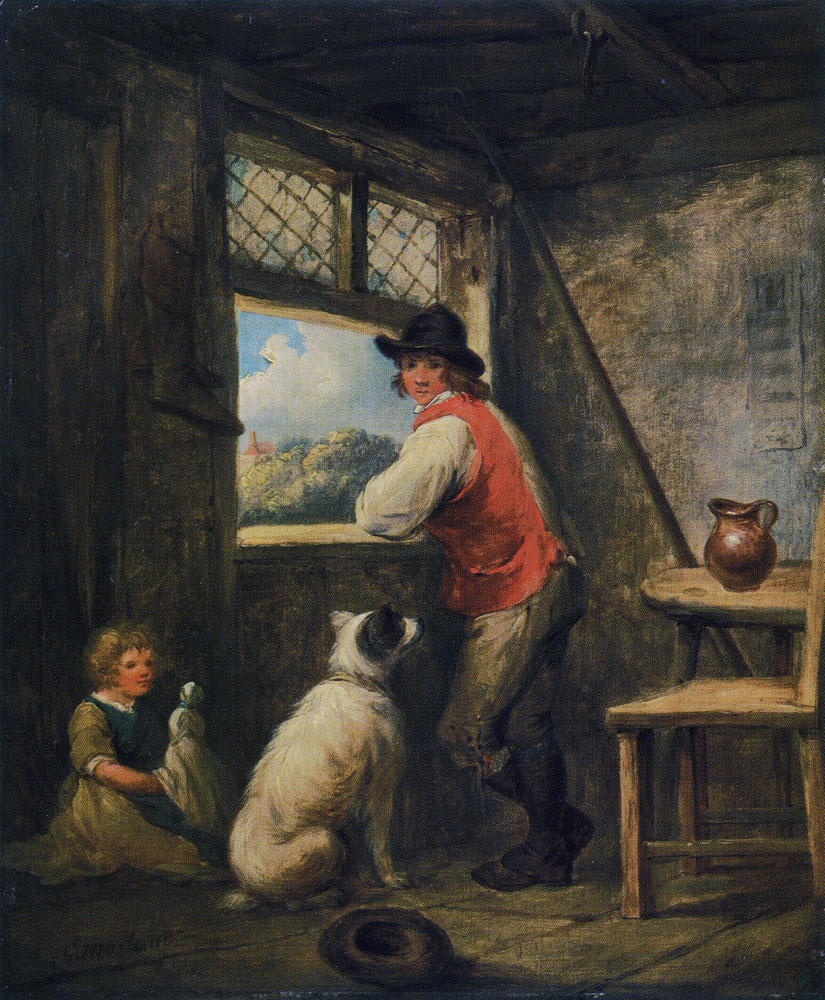 George Morland - Peasant by a Window