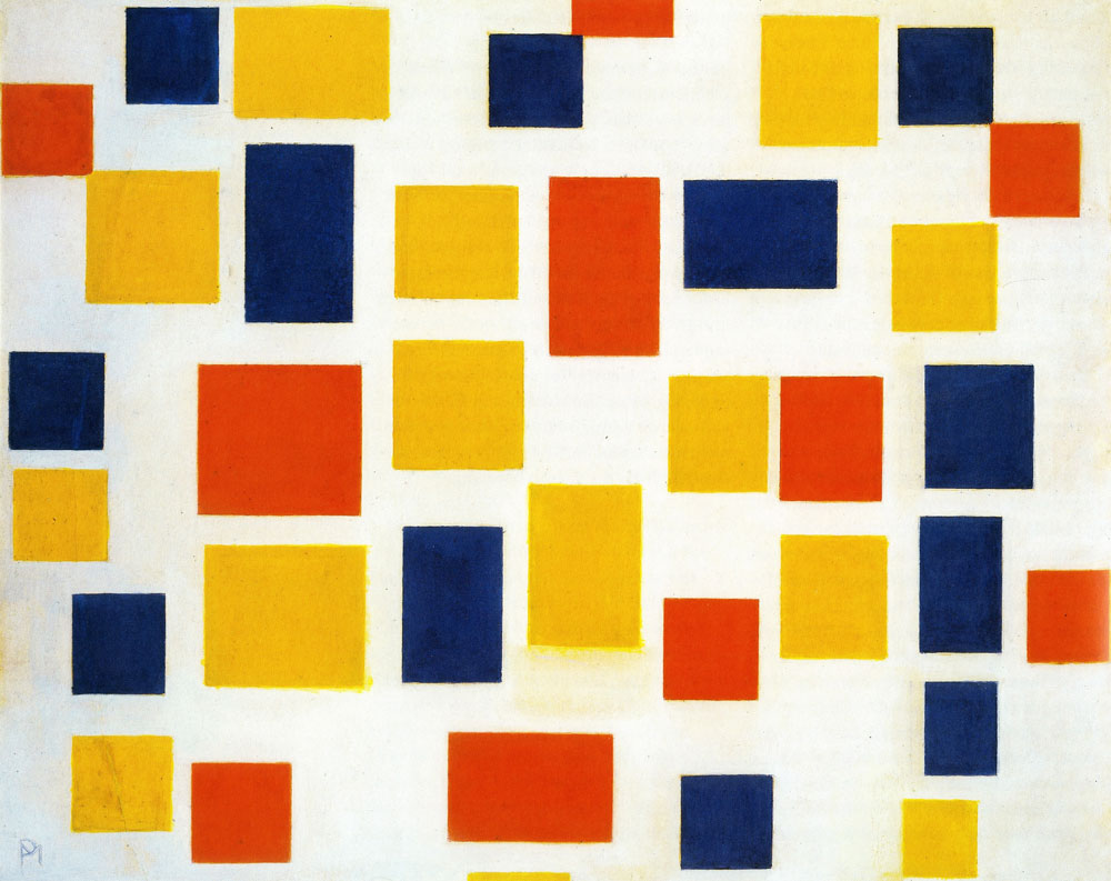 Piet Mondrian - Composition with Colour Planes 1