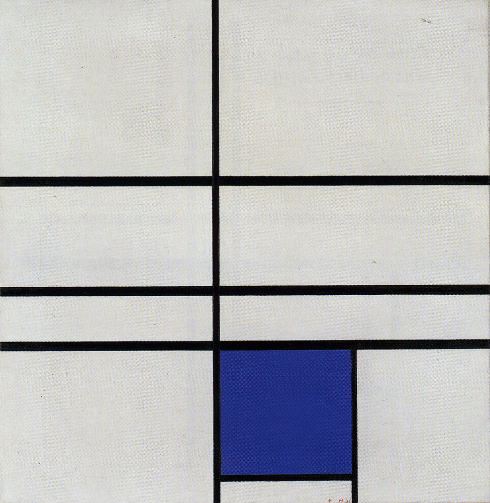Piet Mondrian - Composition with Double Line and Blue