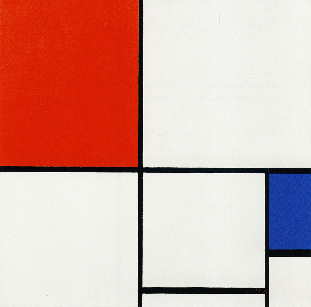 Piet Mondrian - Composition A, with Red and Blue