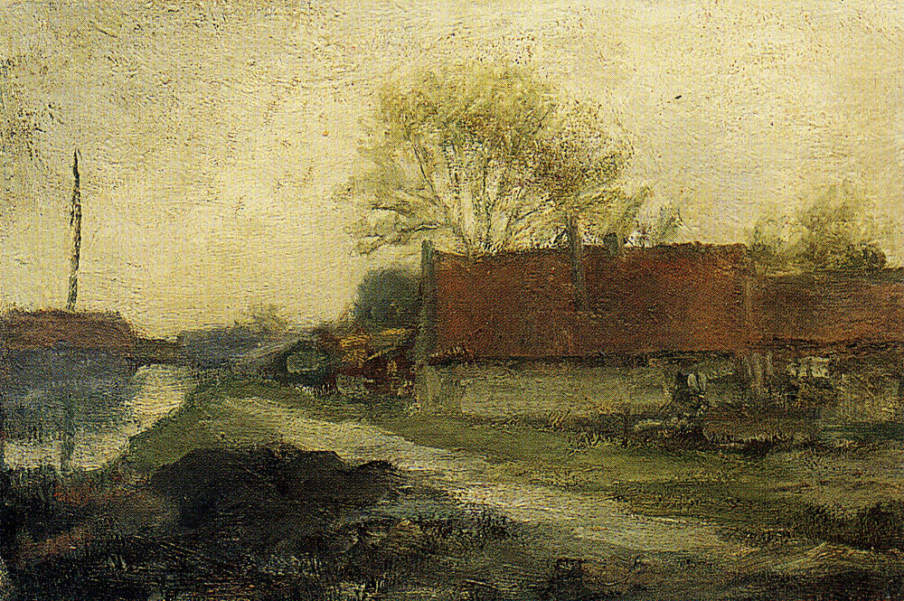 Piet Mondriaan - Farmstead along a Canal