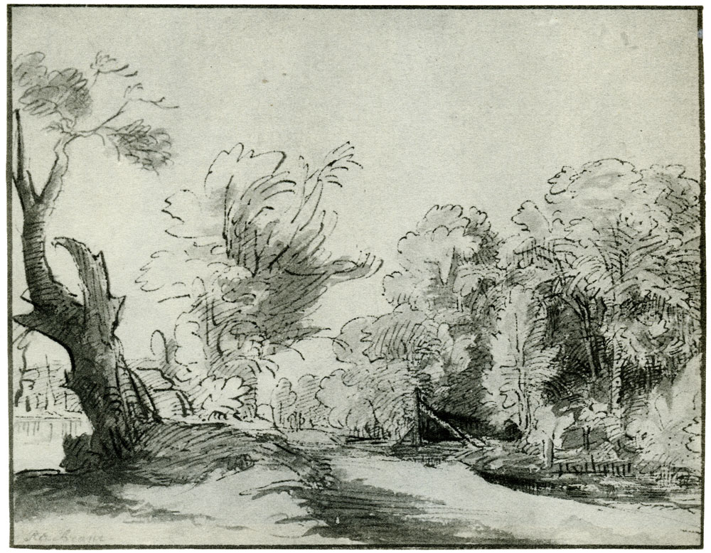 Rembrandt - An Avenue of Trees