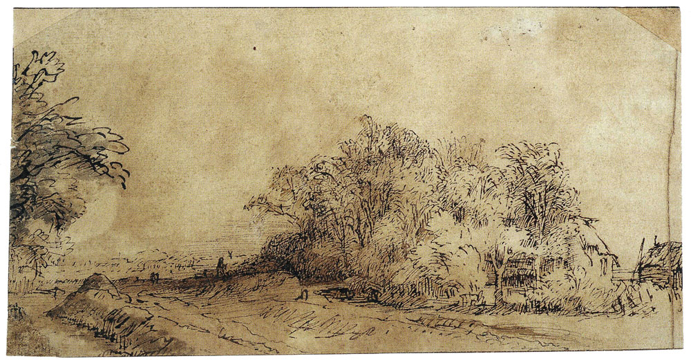 Rembrandt - Farm-Houses Amid Trees