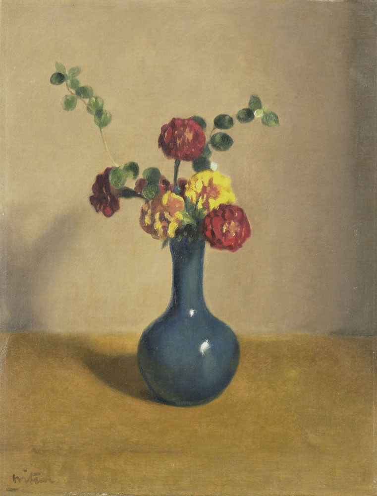 Willem Witsen - African Marigolds in a Blue Vase