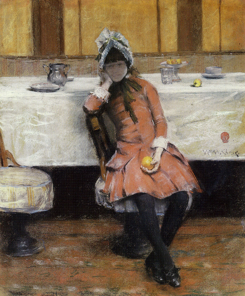 William Merritt Chase - Sketch of a Young Girl on Ocean Steamer
