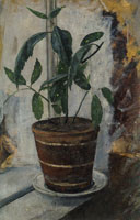 Edvard Munch Potted Plant on the Window-Sill