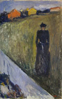 Edvard Munch - Woman in Evening Landscape