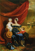 George Dawe Portrait of Grand Duchess Alexandra Fyodorovna with her Children