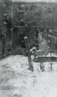 Isaac Israels Barrack Yard in Winter