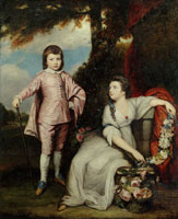 Joshua Reynolds George Capel, Viscount Malden, and Lady Elizabeth Capel