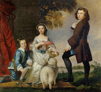 Joshua Reynolds Thomas and Martha Neate with His Tutor, Thomas Needham