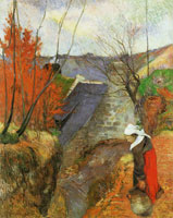 Paul Gauguin Breton Woman with Pitcher