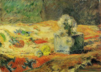 Paul Gauguin Flowers and Carpet