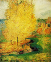 Paul Gauguin By the Stream, Autumn