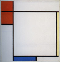 Piet Mondrian Composition with Red, Yellow, and Blue