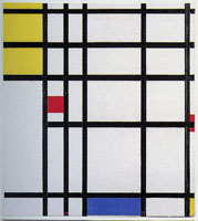 Piet Mondrian Picture II. With Yellow, Red, and Blue