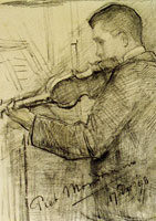 Piet Mondriaan F.H. Mondriaan Playing the Violin
